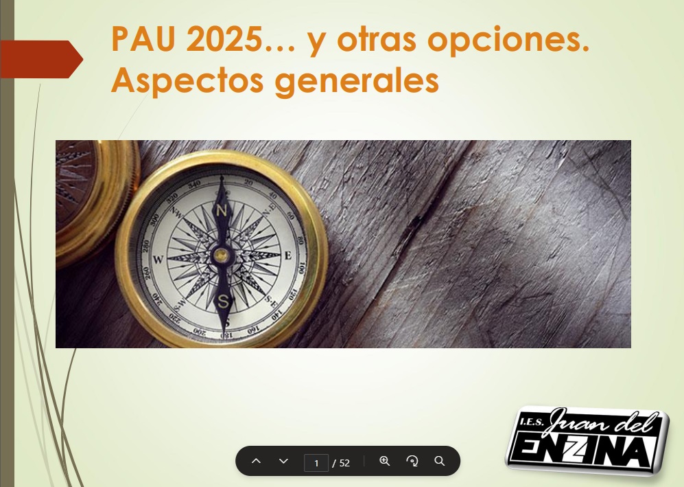 EBAU 2025 Y ORIENTACIÓN ACADÉMICA/PROFESIONAL BACH